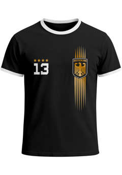 Herren T-Shirt Deutschland Trikot Fußball WM 2026 Fanshirt Deutschlandshirt Retro-Stil Adler Fussball Moonworks®