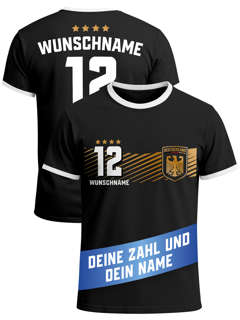 Herren T-Shirt Deutschland Trikot WM 2026 Fußball personalisiert Fanshirt Retro Deutschlandshirt Moonworks®