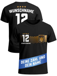 Herren T-Shirt Deutschland Trikot WM 2026 Fußball personalisiert Fanshirt Deutschlandshirt Moonworks®