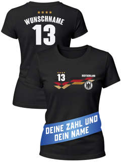 EM Shirt Damen Deutschland Trikot personalisiert mit Name Fußball Weltmeisterschaft 2026 Fanshirt Moonworks