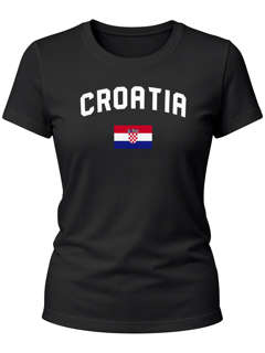 Damen Fan-Shirt Kroatien Croatia Hrvatska WM 2026 Fußball Weltmeisterschaft Moonworks®