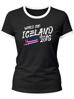 Damen T-Shirt WM-Shirt Island Iceland Ísland Fan-Shirt WM 2026 Fußball Weltmeisterschaft Moonworks®