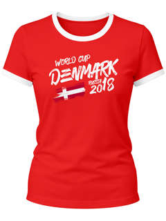 Damen WM-Shirt Dänemark Denmark Danmark Fan-Shirt WM Fußball Weltmeisterschaft 2026 World Cup Moonworks®