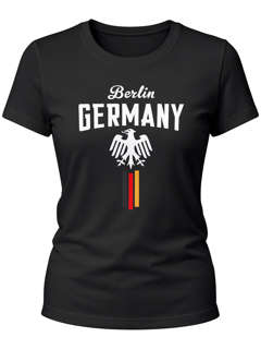 Damen WM-Shirt Fan-Shirt Deutschland Fußball Weltmeisterschaft 2026 Berlin Adler Moonworks®
