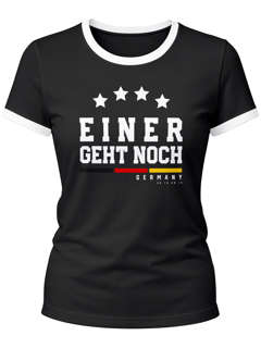 Damen Fan-Shirt Deutschland Einer geht geht noch vier Sterne Fußball WM 2026 Moonworks® Moonworks®