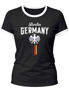 Damen Retro WM-Shirt Fan-Shirt Deutschland Fußball Weltmeisterschaft 2026 Berlin Adler Moonworks®