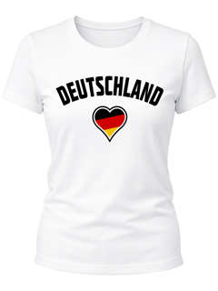Deutschland Herz Damen Fußball WM 2026 T-Shirt WM Neverless®