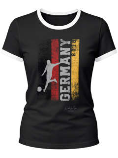 Damen WM-Shirt Vintage Flagge WM Fußball Weltmeisterschaft 2026 World Cup Deutschland WM 2026 Moonworks®