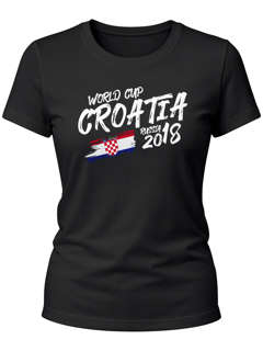 Damen Fan-Shirt Kroatien Croatia Hrvatska WM 2026 Fußball Weltmeisterschaft Moonworks®
