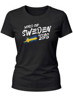 Damen T-Shirt Schweden Sweden Sverige Fan-Shirt WM 2026 Fußball Weltmeisterschaft Trikot Moonworks®