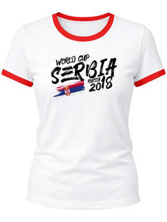 Damen T-Shirt Serbien Serbia Србија Fan-Shirt WM-Shirt Fußball Weltmeisterschaft 2026 World Cup Vintage Moonworks®