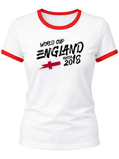 Damen T-Shirt England Fan-Shirt WM-Shirt Fußball Weltmeisterschaft 2026 World Cup Moonworks®