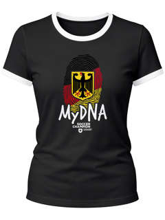 Deutschland Damen Fußball WM-Shirt Finger-Abdruck Flagge 2026 Retro