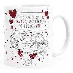personalisierte Kaffee-Tasse Liebespaar Pärchen mit Liebesbotschaft Liebes-Geschenk Freundin Mann SpecialMe®