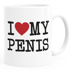 Kaffee-Tasse Spruch I love my Penis/Pimmel Boobs I love your Boobs/Penis Bürotasse lustige ironische Kaffeebecher MoonWorks®
