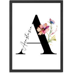 Monogramm-Poster personalisiert mit Namen Initiale Geschenkidee Geburtstag Einzug - persönliche Wanddeko SpecialMe®