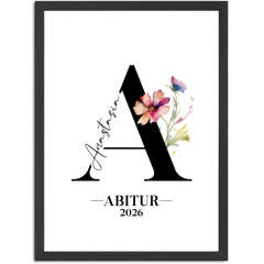 Poster Monogramm mit Name personalisiert - Jahr 2026 anpassbar - Geschenkidee Abschluss Abitur Studium Bachelor, Master, Doktor, Diplom SpecialMe®