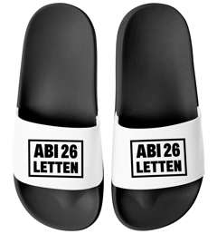 Badeschlappen Herren Abiletten  - Geschenk Abitur {style_variation_string} - Aufdruck Unisex Badelatschen Moonworks®