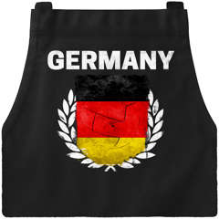 Grill-Schürze für Männer Fußball WM 2026 Deutschland Germany Flagge Vintage Baumwoll-Schürze Küchenschürze Moonworks®