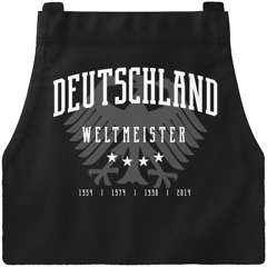 Grill-Schürze für Männer Deutschland vier Sterne 54 74 90 2014 WM Fußball Weltmeistser Adler Baumwoll-Schürze Küchenschürze Moonworks®