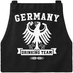 Grill-Schürze für Männer mit WM Deutschland Germany Drinking Team Motiv Baumwoll-Schürze Grill-schürze Küchenschürze Moonworks®