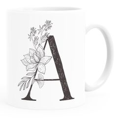 Kaffeetasse Monogramm Initiale Geschenk-Motiv Tasse personalisierte Namenstasse personalisierte Geschenke SpecialMe®