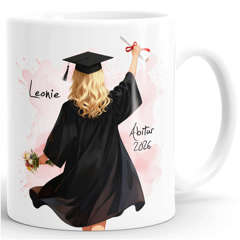 Kaffee-Tasse Geschenk {variation3} -Abschluss 2026 für Frauen - Geschenkidee Absolventin personalisiert mit Name - Figur anpassbar Keramikbecher SpecialMe®