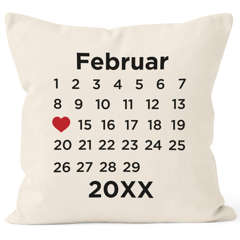 personalisiertes Kissen Kalender anpassbares Datum Geschenk Liebe Jahrestag Hochzeitstag Hochzeitsgeschenk SpecialMe®