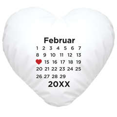 Herzkissen personalisiert Kalender anpassbares Datum Geschenk Liebe Hochzeitstag Hochzeitsgeschenk SpecialMe®