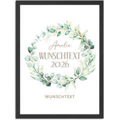 Poster mit Name Geschenkidee {style_variation_string} 2026 Abschluss Geschenk Frauen Bestandene Prüfung Kunstdruck personalisiert SpecialMe®