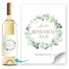 Weinetiketten personalisiert {variation3}-2026 Abschluss - Name Jahr Wunschtext anpassbar - Geschenkidee Absolventin SpecialMe®
