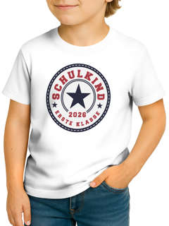 Kinder T-Shirt Jungen Schulkind erste Klasse Stern Geschenk zur Einschulung 2026 Schulanfang Moonworks®