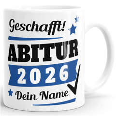 SpecialMe® Tasse Abitur Abi mit Name und Jahr 2026 anpassbar personalisiert Geschenk Abiturient Schulabschluss Tochter Sohn