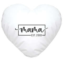 Herzkissen personalisiert Schriftzug Mama EST. seit Jahreszahl anpassbar persönliches Muttertagsgeschenk SpecialMe®