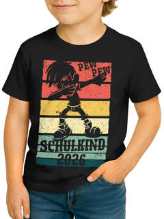 Kinder Jungen T-Shirt Einschulung 2026 Dab Dabben Schulkind Jahreszahl Geschenk Schulanfang Moonworks®