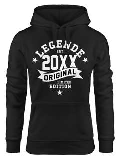 Kapuzen-Pullover Damen Print Geburtsjahr Wunschjahr personalisierbares Geschenk Geburtstag Hoodie Moonworks®