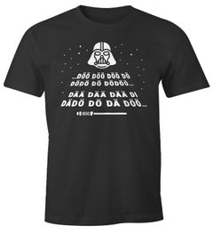 Herren T-Shirt Laserschwert Melodie Intro Krieg Sterne Parodie Fun-Shirt Spruch lustig Moonworks®