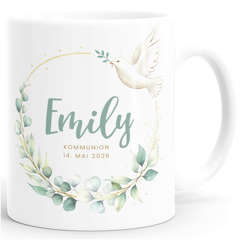 Tasse - Design Eucalyptus - Geschenk {style_variation_string} 2026 für Mädchen Jungen - personalisiert Wunschname Datum - Keramik SpecialMe®