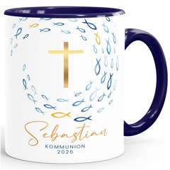Tasse - Design Geschenk Kommunion 2026 - personalisiert Wunschname Jahreszahl - Keramik SpecialMe®