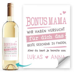 Weinetiketten personalisiert Geschenkidee Muttertag Mama Flaschenetiketten selbstklebend Wein Geschenk SpecialMe®