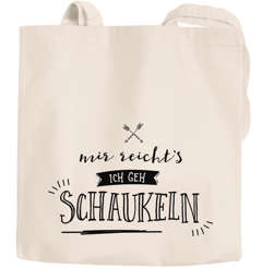 Jutebeutel Mir reichts ich geh schaukeln Sprüche Spruch lustig Baumwolltasche Stoffbeutel Tragetasche Moonworks®