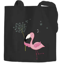 Jutebeutel Flamingo Pusteblume Dandelion Baumwolltasche Stoffbeutel Tragetasche Moonworks®