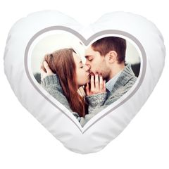 Herzkissen mit eigenem Foto Herzrahmen Fotokissen bedrucken lassen personalisierte Geschenke Liebegeschenke pecialMe®