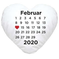 Herzkissen personalisiert Kalender anpassbares Datum Geschenk Liebe Hochzeitstag Hochzeitsgeschenk SpecialMe®