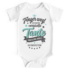 Kurzarm Baby Body Finger weg! Ich habe eine verrückte Tante lustig Spruch Onesie Moonworks®