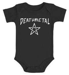 Baby Body lustig Aufschrift Deathmetal Pentagramm Geschenk für Neugeborene und Babys Moonworks®