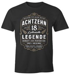 Herren T-Shirt Lebende Legende Alter 18 - 90 Geburtstag Geschenk für Männer MoonWorks®