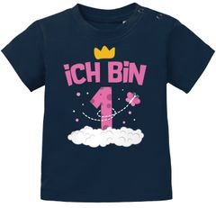 Baby T-Shirt 1. Geburtstag  Ich bin 1 Zahl Alter Geburtstagsshirt kurzarm Bio-Baumwolle MoonWorks® 