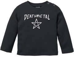 Baby Langarm-Shirt Deathmetal Pentagramm lustiges Geschenk Babyshirt Jungen Mädchen Moonworks®