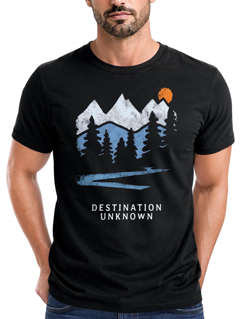 Herren T-Shirt Prinstshirt Berge Wandern Adventure Outdoor Minimalistischer Frontprint Retro Fashion Streetstyle Neverless®